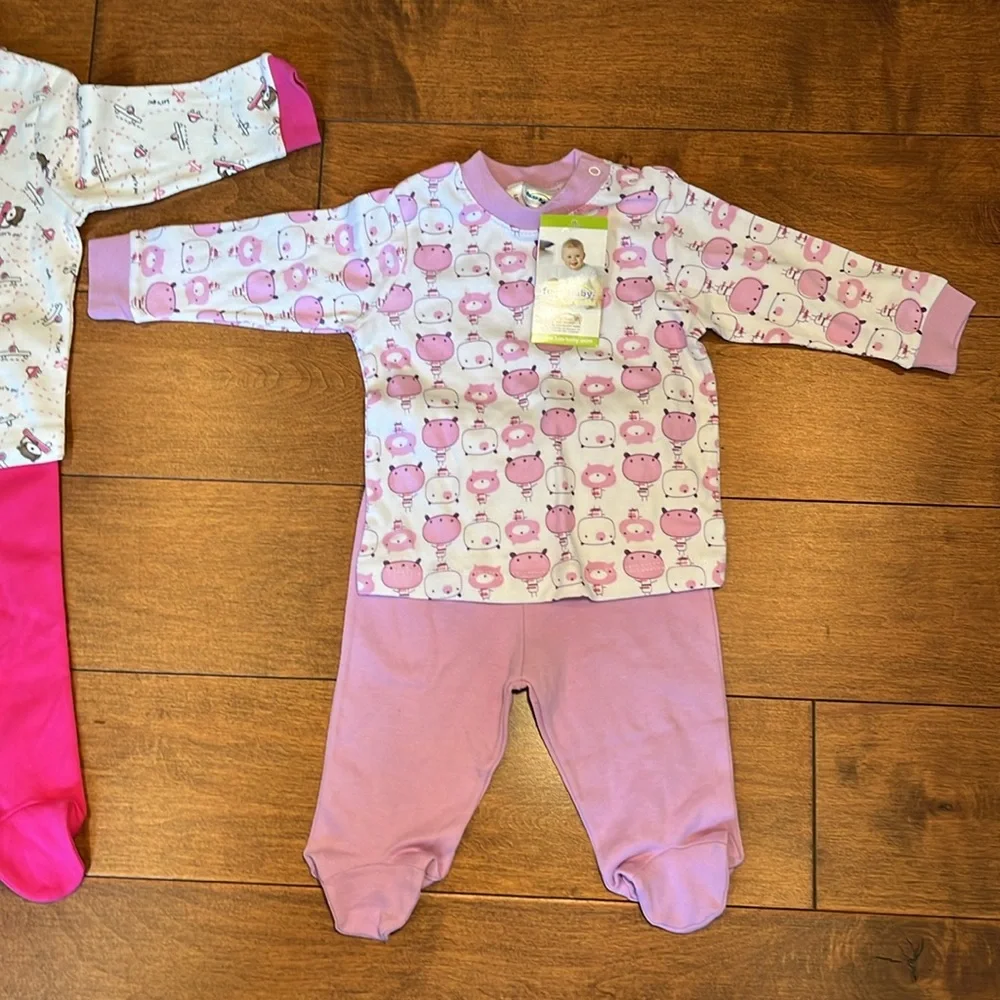 Pajama Sets for Infant Girls 3/6 Mos NEW Bundle of 2